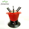 Promotional gifts enameled cheese chocolate fondue set